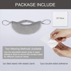 Men Fake Beard Self Adhesive Adult Synthetic Mustache Costume Facial Hair for…