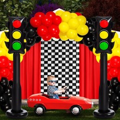 2 Pack 59 Inch Jumbo Inflatable PVC Traffic Light Balloons Racing Car Birthda…