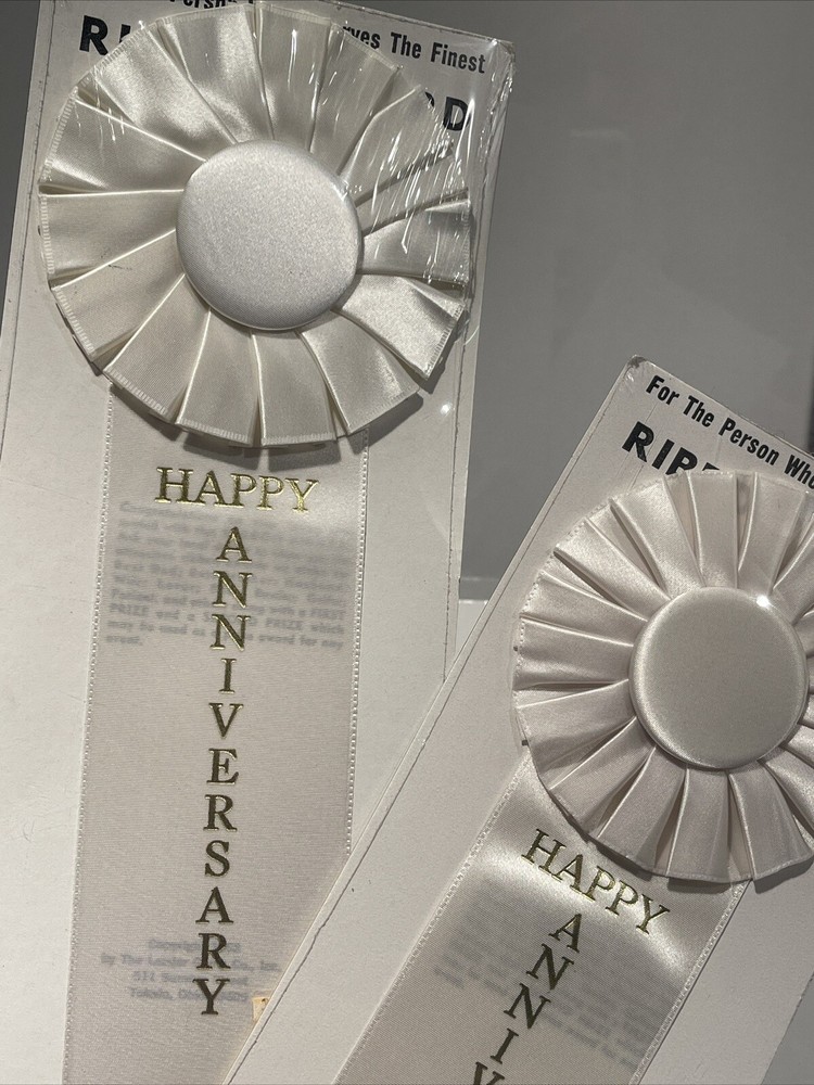 HAPPY ANNIVERSARY RIBBON AWARD SET OF 2 NOS