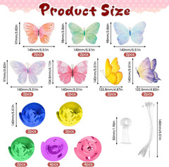 28 Pcs Butterfly Hanging Decoration, Butterfly Birthday Party Decorations Hangin