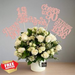 Gyufise 90th Birthday Centerpiece Rose Gold 90th