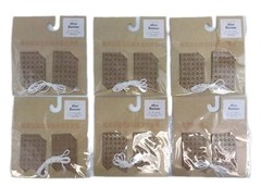 Mini 24″ Party Banner Flags Decor Craft Scrapbooking Gold Diamond Design 6 Pks