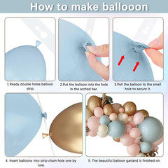 Gender Reveal Balloons Arch Kit Pink/Blue/Gold/Beige, Party Decor. | Dusty pink/