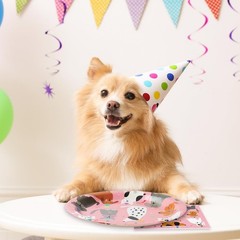 JarThenaAMCS 96Pcs Dog Birthday Party Supplies Disposable Dog Themed Tablewar…