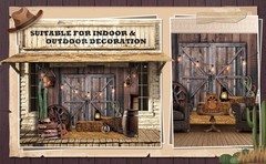 7 x 5 ft Western Party Backdrop Western Cowboy Party Decoration Wild West Decor