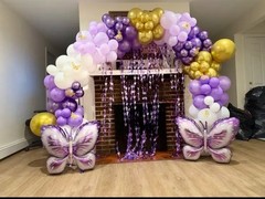 266 Pcs Birthday Decorations Set Kits for Woman Girls, Purple, Prink &Gold
