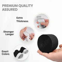 Captain Decor 6 Crepe Paper Streamers Rolls, 492ft Pack of Silver and Black S…