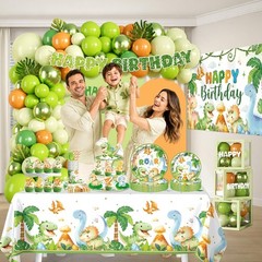 Dinosaur Birthday Decorations Set for 25 Guests NEW