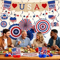 4th of July Decorations, 250th Anniversary Patriotic Memorial Day Decorations…