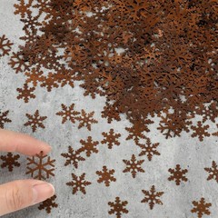 Jaloro 2800 Pcs Winter Rusty Snowflakes Confetti for Crafts Metal Color PVC S…