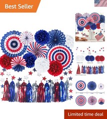 Easy Setup Patriotic Party Decoration Kit – Perfect for July 4th Celebrations