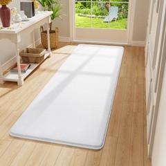 Amearea Modern Soft 2×6 Runner Rug for Hallway, White 2′ x 6′ (Runner),