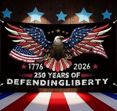 Patriotic 250th Anniversary Backdrop 71×43 Inches for Independence Day Decor