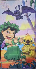 Lilo & Stitch Tropical Backdrops Birthday Party Banner Fabric Panels Decorations