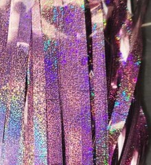 Spritz Backdrop Foil Curtain PINK 6′ L Party Decoration Fringe Metallic 3 Count