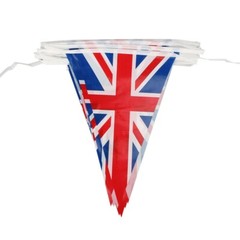 2X 🇬🇧 Remembrance Day 10M Union Jack UK Triangle 20 XL Flag Bunting 🇬🇧