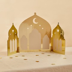Eid Ramadan Party Decoration Gold Standing Mosque Arch Display Table Centrepiece
