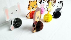 Jungle Safari Animals Centerpieces 3D Table Birthday Party Decorations 7pcs/Set