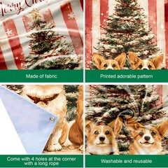 Christmas Front Door Decoration Set, Indoor Outdoor Holiday Porch Display wit…