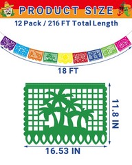 12 Pack Cinco De Mayo Banner, 216 FT Fiesta Banner Mexican Party Decorations …
