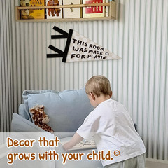 Playroom Decor, This Room Was Made for Playin Wall Hanging Pennant Flag Banner,