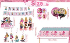Barbie Princess Party Decorations Birthday Party Supplies Balloons Cake Toppers
