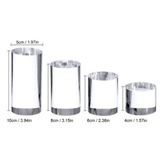 Clear Polished Acrylic Cube Cylinder Round Photo Props, Transparent Solid Acr…