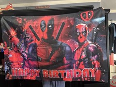 Deadpool Themed Happy Birthday Backdrop 5’x3’