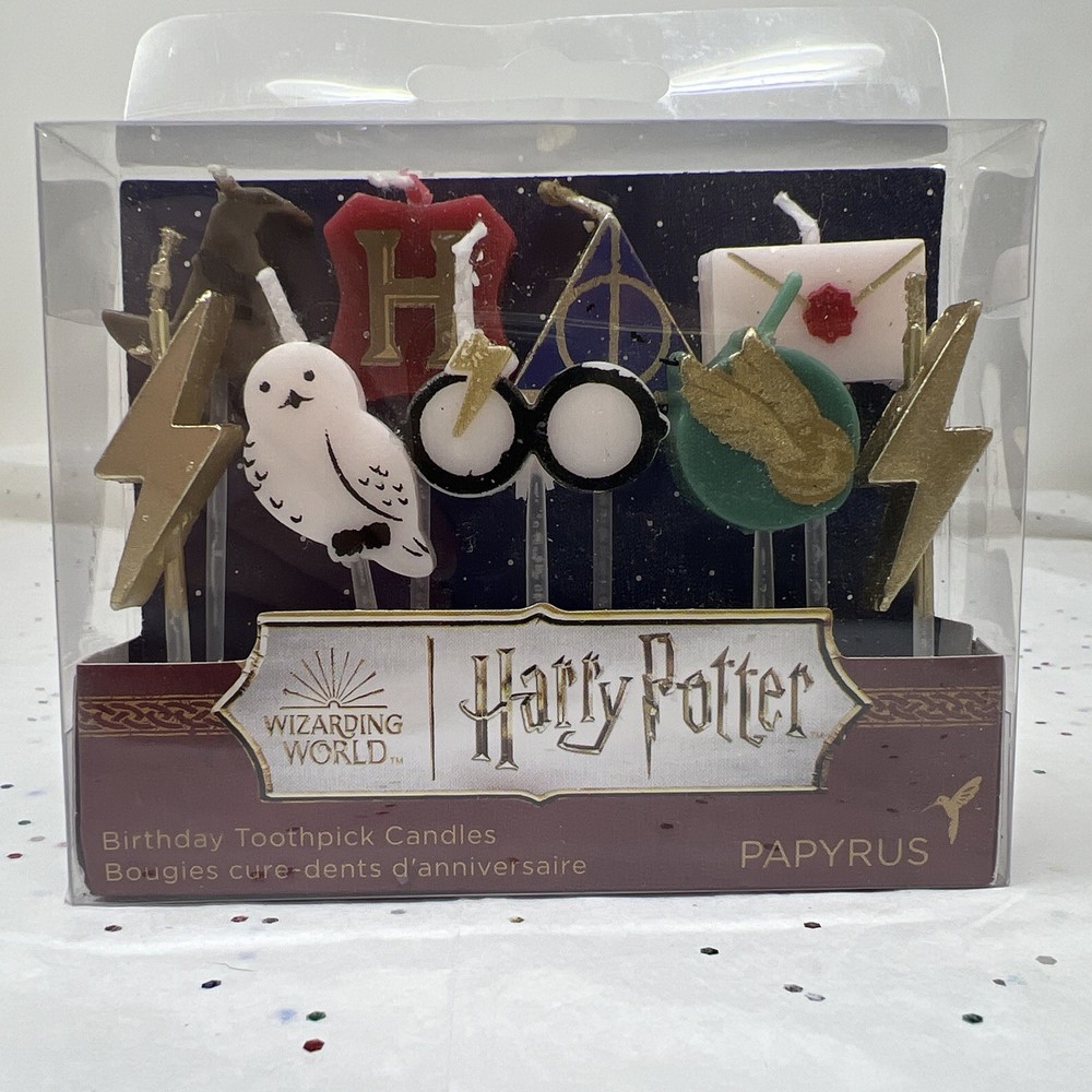Papyrus Birthday Candles, Harry Potter Cake Topper (9-Count)