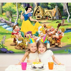 Princess Backdrop, 7×5 FT Banner & Background for Girls’ Birthday Party Theme…