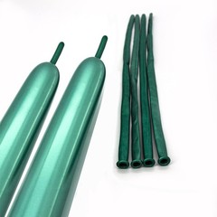 100Pcs 260 Long Balloons Kit with Pump, Shiny Metallic Latex Twisting Balloon fo