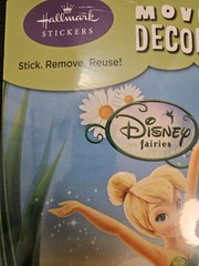 Tinker Bell Disney Fairies Birthday Party Moveable Sticker B-day – Lot of 2