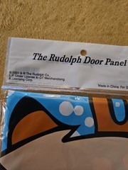 Rudolph Christmas Door Panel Poster NOS Vintage 2001