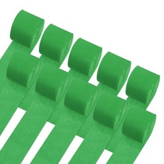 Crepe Paper Streamers 10 Rolls 820ft for Decoration Green 1.8″ x 82 Ft/Roll