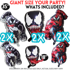 6 venom foil balloon party happy birthday supplies decoration theme spiderman