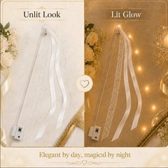 120 PCS Light Up Wands for Wedding, Warm White LED Wedding Send Off with Ribb…