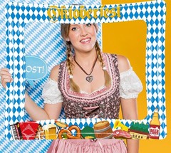 Oktoberfest Photo Booth Frame, Bavarian German Beer Party Inflatable Photo Bo…