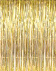GOER 3.2 Ft X 9.8 Ft Metallic Tinsel Foil Fringe Curtains Party Photo Backdrop P