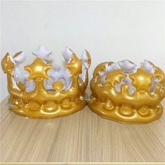 Unisex Inflatable Kid Crown PVC Reusable Cosplay Children Crown Decoration ZVFU