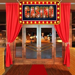 4 Pcs Casino Night Party Entryway Banner Decorations Casino Theme Banner Red …