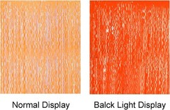 2 Pack Orange Neon Table Skirt 108 X 29.5 Inches – Glow in The Dark Party