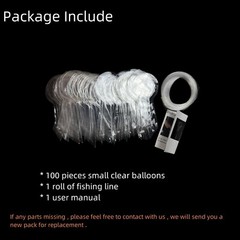 Small Clear Balloons 100Pcs Mini Bubble Bobo Balloons Latex Free Tiny Crystal T