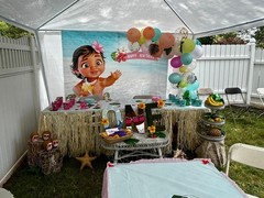 Set Of 3 Moana-Inspired Coconut Head Decor Props For Tropical Party/DIY Crafts