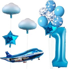 31inch Large Airplane Blue Party Decoration Airplane Balloon Birthday Party Supp