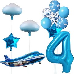 31inch Large Airplane Blue Party Decoration Airplane Balloon Birthday Party Supp