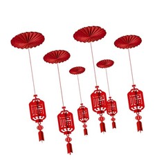 6Pcs Happy New Year Ceiling Decorations 2026 Sturdy for Office Holiday Party