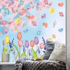 Horaldaily 67 PCS Spring Summer Window Cling Sticker, 11.5 x 8.3, #01