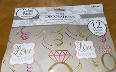 LOVE SWIRL DECORATIONS (12) ~ WEDDING/ENGAGEMENT Party Supplies Decorations NIP