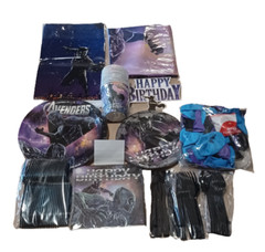 AVENGERS MARVEL Party Set for 10 Cups Plates Balloons Kit Decorations Supplies