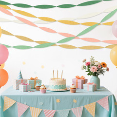 6 Roll Crepe Paper Streamers Wedding Birthday Bridal Shower Party Decor Set